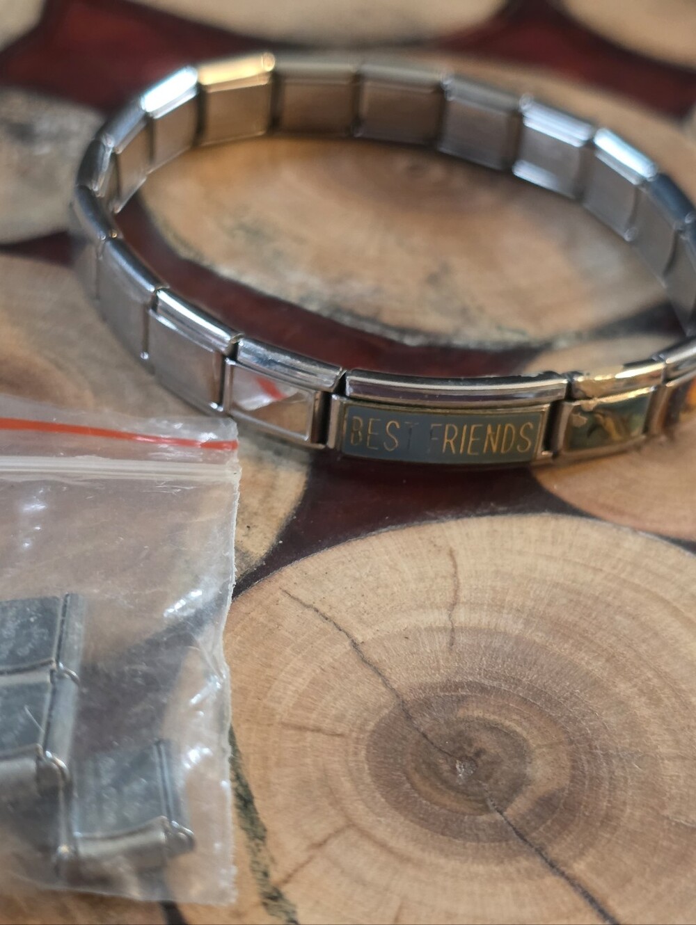 Best Friends Casa D'ora Stainless Steel Bracelet With 2 Charms